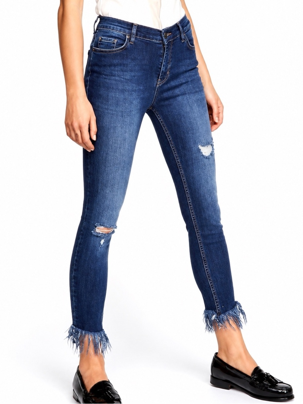 Free People Great Heights frayed jeans, size 27